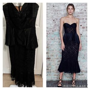 Flor et al Arosa Black Lace Dress Size 4 Prom Wedding Formal